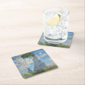 クロード・モネ – プロムナード,パラソルを持つ女性 スクエアペーパーコースター (インサイチュ)