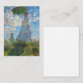 クロード・モネ – プロムナード，パラソルを持つ女性 ノートカード (正面/裏面)