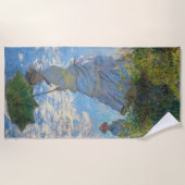 クロード・モネ – プロムナード,パラソルを持つ女性 ビーチタオル (正面)