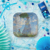 クロード・モネ – プロムナード，パラソルを持つ女性 ペーパープレート (パーティー)