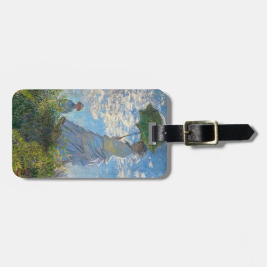 クロード・モネ – プロムナード,パラソルを持つ女性 ラゲッジタグ (正面横)