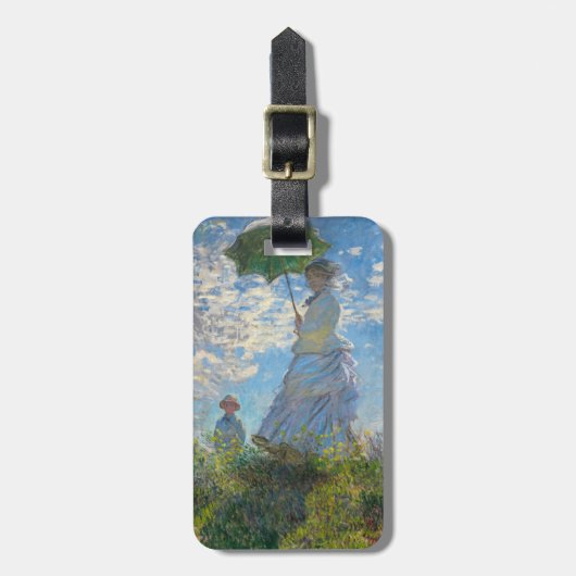 クロード・モネ – プロムナード,パラソルを持つ女性 ラゲッジタグ (正面縦)