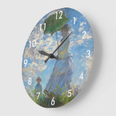 クロード・モネ – プロムナード,パラソルを持つ女性 ラージ壁時計 (傾斜)