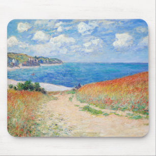 クロード・モネ - プールヴィルの麦畑の小道 マウスパッド