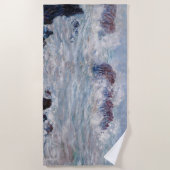 クロード・モネ - ベル・イル沖の嵐 ビーチタオル (正面)