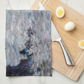 クロード・モネ – ベル・イル海岸沖の嵐 キッチンタオル (四つ折り)