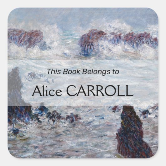 クロード・モネ – ベル・イル海岸沖の嵐 スクエアシール (正面)