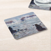クロード・モネ – ベル・イル海岸沖の嵐 スクエアペーパーコースター (アングル)