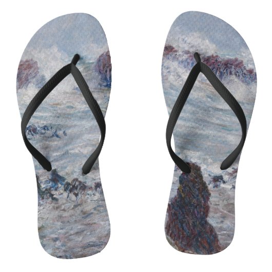 クロード・モネ – ベル・イル海岸沖の嵐 ビーチサンダル (ソール)
