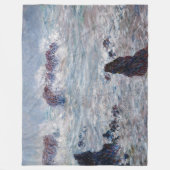 クロード・モネ – ベル・イル海岸沖の嵐 フリースブランケット (正面)