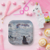 クロード・モネ – ベル・イル海岸沖の嵐 ペーパープレート (パーティー)