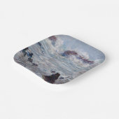 クロード・モネ – ベル・イル海岸沖の嵐 ペーパープレート (傾斜あり)