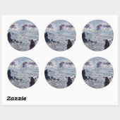 クロード・モネ – ベル・イル海岸沖の嵐 ラウンドシール (シート)