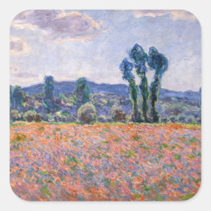 クロード・モネ – ポピー・フィールド1890 (Giverny) スクエアシール
