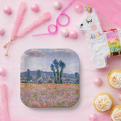 クロード・モネ – ポピー・フィールド1890 (Giverny) ペーパープレート (パーティー)