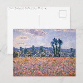 クロード・モネ – ポピー・フィールド1890 (Giverny) ポストカード