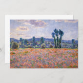 クロード・モネ – ポピー・フィールド1890 (Giverny) 招待状 (正面/裏面)