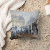 クロード・モネ – ポンドゥルーロップ,ガールサンラザール クッション (ブランケット)