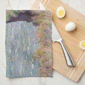 クロード・モネ - ポールヴィーユの崖道 キッチンタオル (四つ折り)