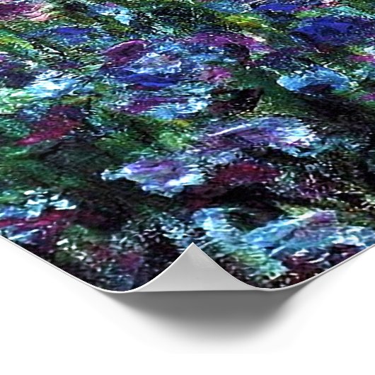 クロード・モネ:モネの庭のアイリス ポスター (角)