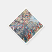 クロード・モネ - モンオルゲイユ通り - パリ スタンダードカクテルナプキン (角)