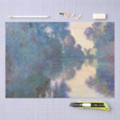 クロード・モネ・モーニング・オン・ザ・セーヌのジヴェルニー近く 薄葉紙 (クラフト)