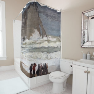 クロード・モネ – ラフ・シー・アット・エレット シャワーカーテン