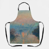 クロード・モネ - ラヴァクールでのセーヌ川の夕日 エプロン (正面)