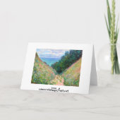 クロード・モネ：ラ・カヴィー・ポーヴィルの道 カード (裏面)