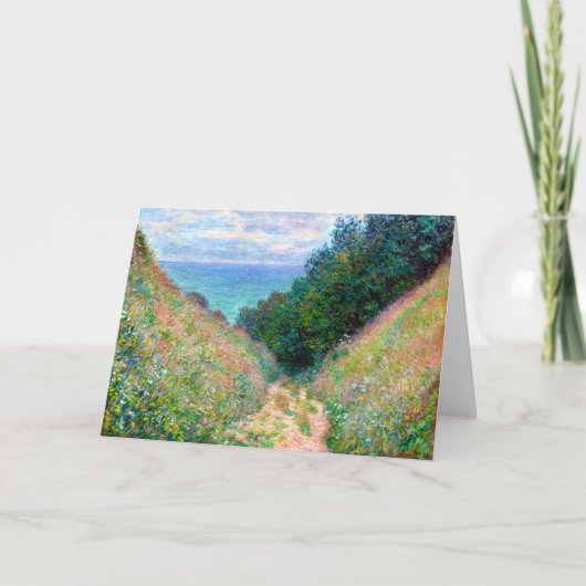 クロード・モネ：ラ・カヴィー・ポーヴィルの道 カード (正面)