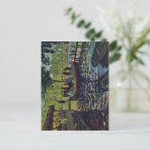 クロード・モネ 「ラ・グルヌイエール」 1869年 油彩技法 ポストカード (スタンド正面)