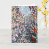 クロード・モネ - ラ・リュ・モントルゲイユ - パリ カード (黄色い花)