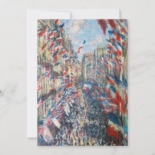 クロード・モネ - ラ・リュ・モントルゲイユ - パリ 招待状 (正面)