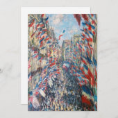 クロード・モネ - ラ・リュ・モントルゲイユ - パリ 招待状 (正面/裏面)