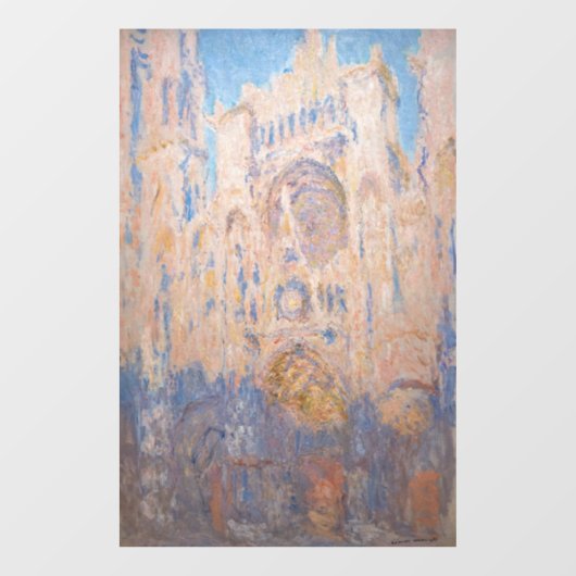 クロード・モネ - ルアン大聖堂の夕日 ウィンドウサイン (シート)