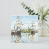 クロード・モネ。ルーアンでセーヌ川に乗る船 (スタンド正面)