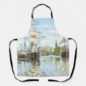 クロード・モネ。ルーアンでセーヌ川に乗る船 エプロン (正面)