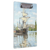 クロード・モネ。ルーアンでセーヌ川に乗る船 クリップボード (右)