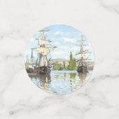 クロード・モネ。ルーアンでセーヌ川に乗る船 コンフェッティ (スモール正面)