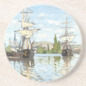 クロード・モネ。ルーアンでセーヌ川に乗る船 コースター (正面)