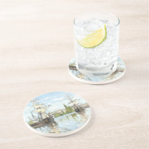 クロード・モネ。ルーアンでセーヌ川に乗る船