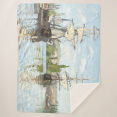 クロード・モネ。ルーアンでセーヌ川に乗る船 シェルパブランケット (正面)