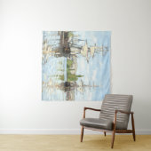 クロード・モネ。ルーアンでセーヌ川に乗る船 タペストリー (インサイチュ(横))