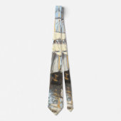 クロード・モネ。ルーアンでセーヌ川に乗る船 ネクタイ (正面)