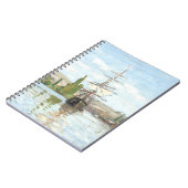 クロード・モネ。ルーアンでセーヌ川に乗る船 ノートブック (左側)