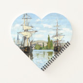 クロード・モネ。ルーアンでセーヌ川に乗る船 ノートブック (裏面)