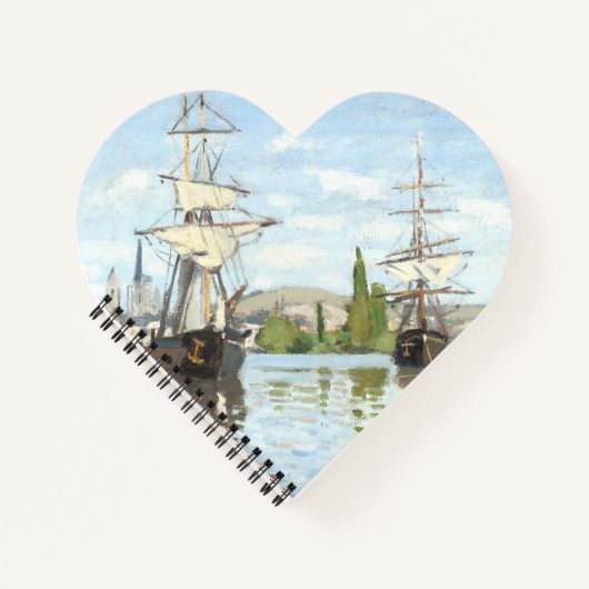 クロード・モネ。ルーアンでセーヌ川に乗る船 ノートブック (正面)