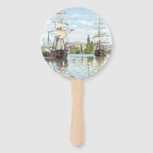 クロード・モネ。ルーアンでセーヌ川に乗る船