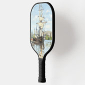 クロード・モネ。ルーアンでセーヌ川に乗る船 ピックルボールラケット (左)