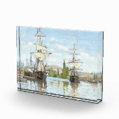 クロード・モネ。ルーアンでセーヌ川に乗る船 フォトブロック (右)